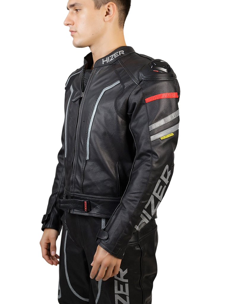Комбинезон мотоциклетный (кожа) HIZER CE-1070 Gray (XL)