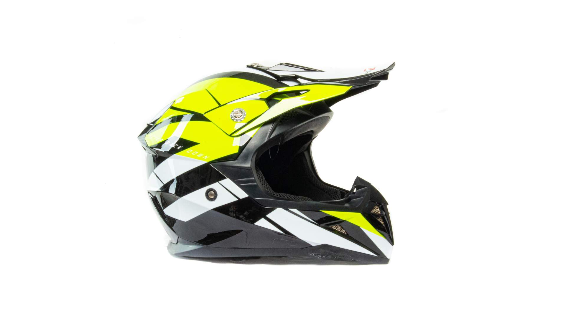 Шлем мото кроссовый HIZER 915 №7 (S) neon/yellow/white
